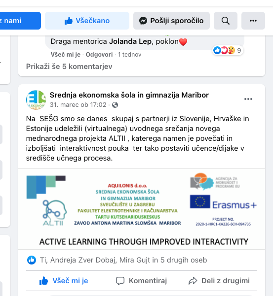 Pročitajte više o članku SEŠG – Maribor facebook objava KO sastanka